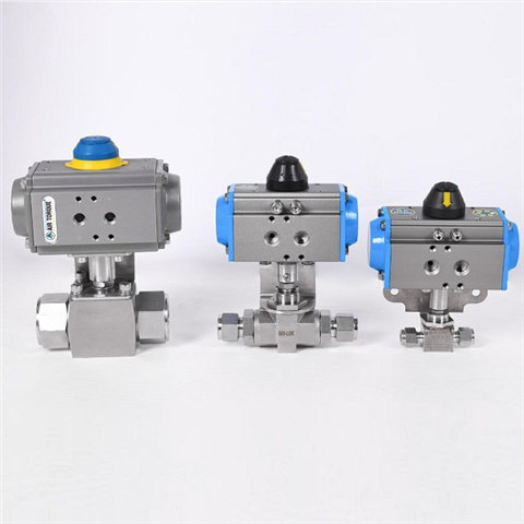 NAILOK High Pressure 2-Way 316 Stainless Steel Direct Mount Double Acting Pneumatic Actuated Instrumentation Ball Valve