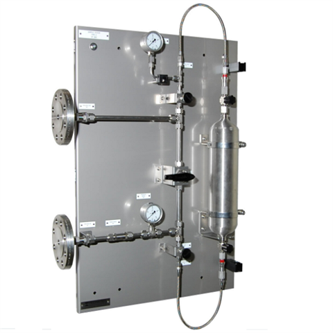 NAILOK Gas Sampling Panel Systems 500CC with Needle Valves and Quick Connects Sample Cylinders For Hydrogen Sampling Application